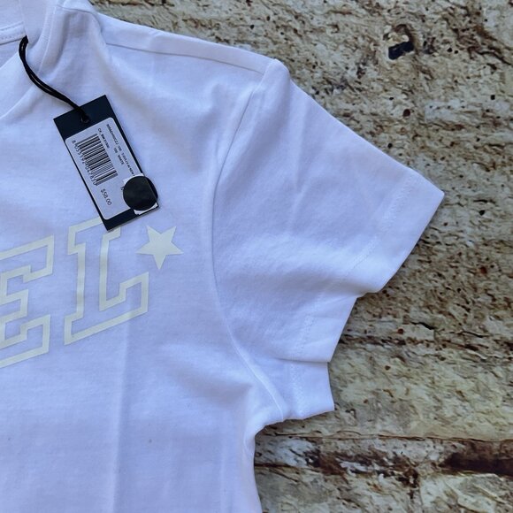 $58 Diesel Women’s T-Sully Ai New Print T-Shirt Short Sleeves In White Size M - Picture 4 of 7